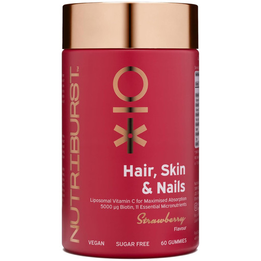 Nutriburst Strengthens Hair Skin & Nails 60 Gummies Vegan Source of Vitamin D