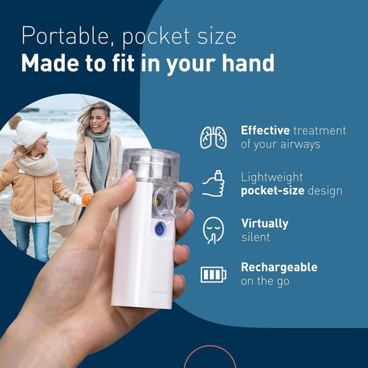 Omron Mini Air 360+ Distributed Portable Mesh Nebulizer For Adults & Children