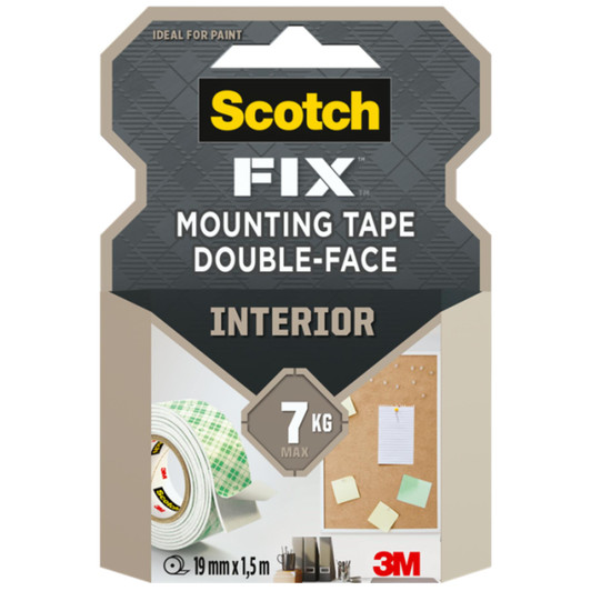 3M Scotch-Fix Interior Mounting Tape 19mm x 1.5M 7kg Max For Mirror and Interior