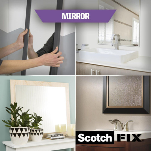 Scotch-Fix Mirror Double-Sided Mounting Tape 19mm x 1.5m For Indoor Humid Areas