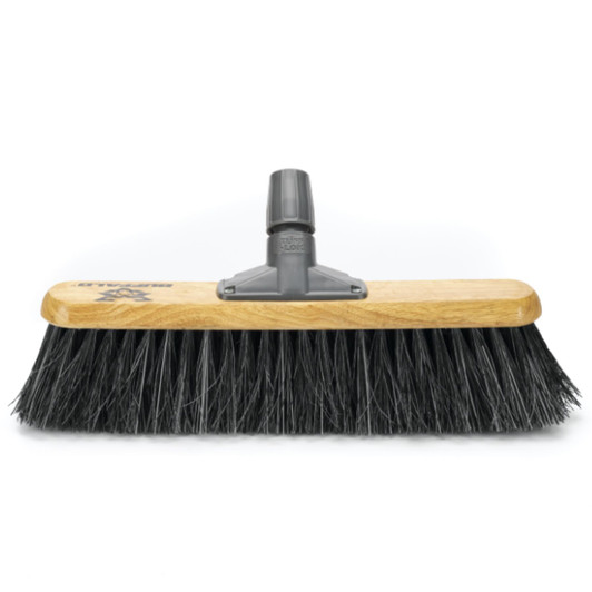 Buffalo 18'' Stiff PVC Platform Broom Head For Sweeping Indoor/Outdoor Surfaces