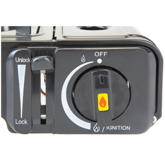 Summit Camping Portable Gas Stove with Carry Case Black