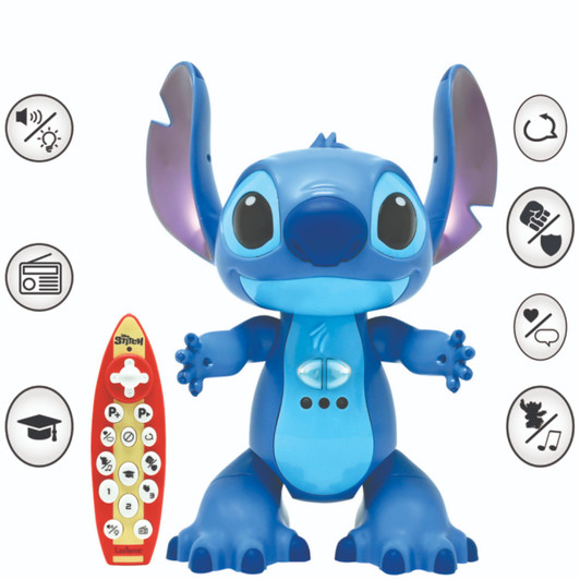 Lexibook STITCHI1 Disney Stitch Bilingual Interactive Remote Controlled Robot