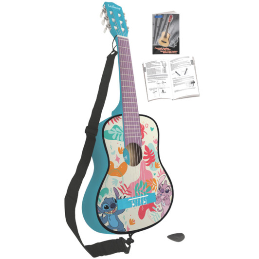 Lexibook K2000D Disney Stitch Children Acoustic Guitar with 6 Nylon Strings 78cm