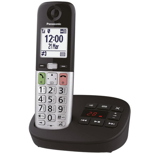 Panasonic KXTGU430EB Big Button Digital Cordless Telephone withAnswering Machine