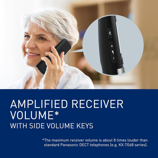 Panasonic KXTGU430EB Big Button Digital Cordless Telephone withAnswering Machine