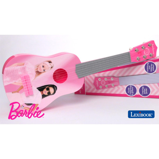 Lexibook K200BB Disney Barbie My First Guitar with 6 Nylon Strings - Pink