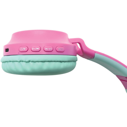 Lexibook HPBTKTBB Barbie Bluetooth Foldable Headphones with LED Lights - Pink