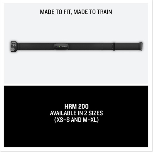 Garmin HRM-200 Heart Rate Monitor with HRV Data Machine Washable Strap XS-S