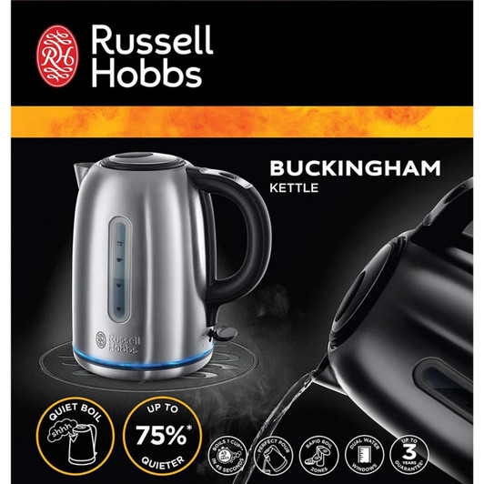 Russell Hobbs Buckingham 1.7L Electric Brushed Stainless Steel Kettle - 20460