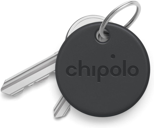 Chipolo POP Bluetooth Tracker 4-Pack Black Loud Finder Apple Google Compatible