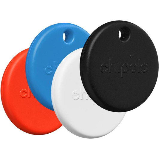 Chipolo POP Bluetooth Tracker 4-Pack Loud Finder Apple Google Compatible Coloured
