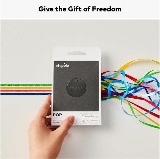 Chipolo POP Bluetooth Tracker 4-Pack Loud Finder Apple Google Compatible Coloured