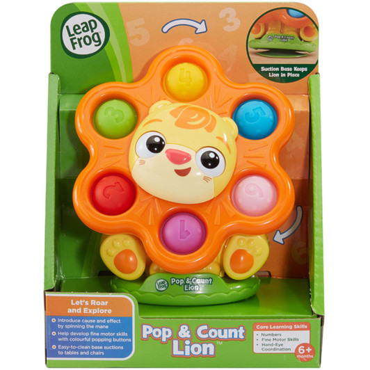 Leap Frog Pop & Count Lion Toy with Suction Cup Suitable From 6+ Months Kids