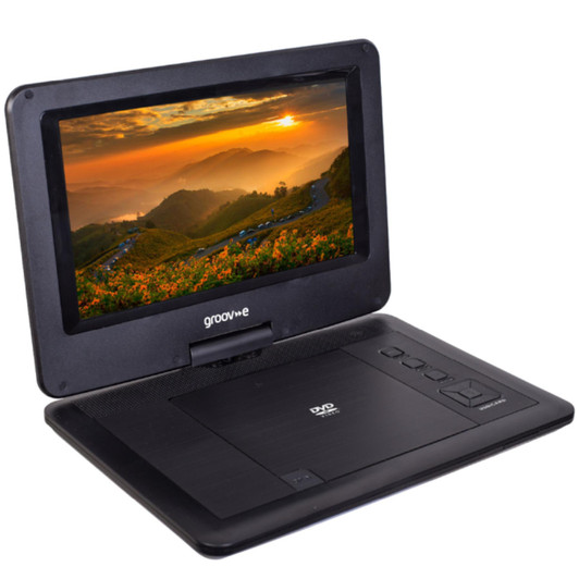 Groov-e GVDP02BK 10.1 inch Portable DVD Player with Swivel Screen - Black