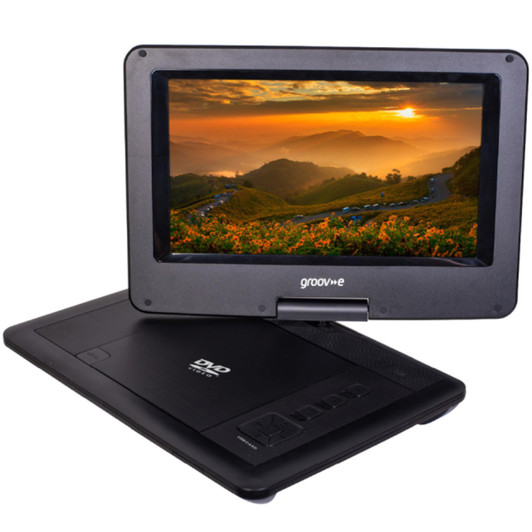 Groov-e GVDP02BK 10.1 inch Portable DVD Player with Swivel Screen - Black