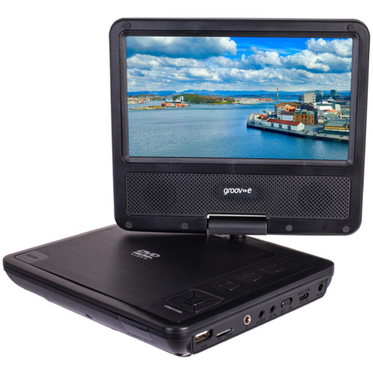 Groov-e GVDP01BK 7 inch Portable DVD Player with Swivel Screen - Black