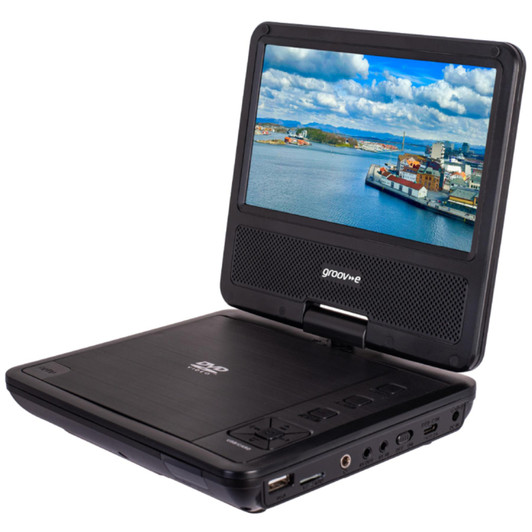 Groov-e GVDP01BK 7 inch Portable DVD Player with Swivel Screen - Black