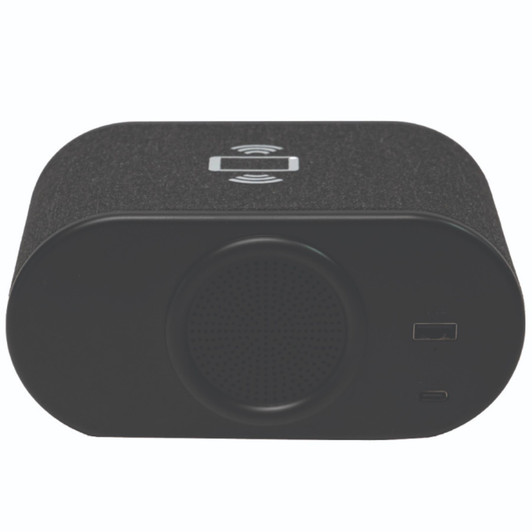 Groov-e GVCR06BK Atlas II Alarm Clock Radio with Bluetooth Speaker Charging Pad