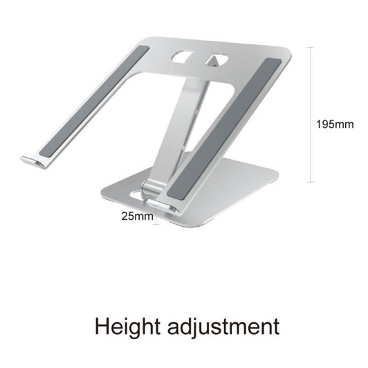 Groov-e GVPC13SR Adjustable Laptop/Tablet Stand for Desk - Aluminium-Alloy