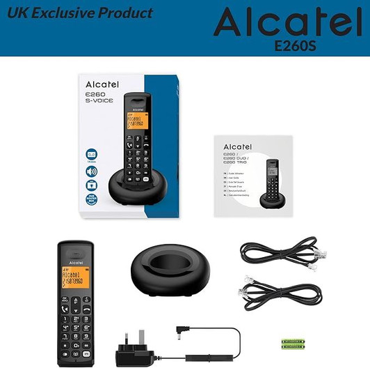 Alcatel Digital Cordless Phone with Answering Machine & Call Block - Black