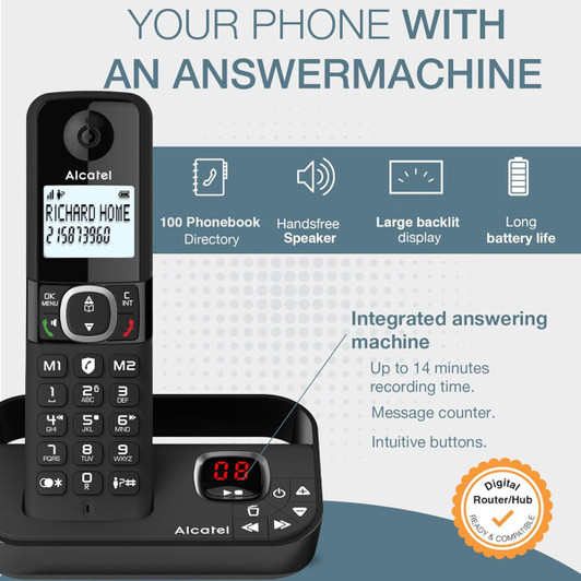 Alcatel Digital Twin Cordless Phone with Nuisance Block