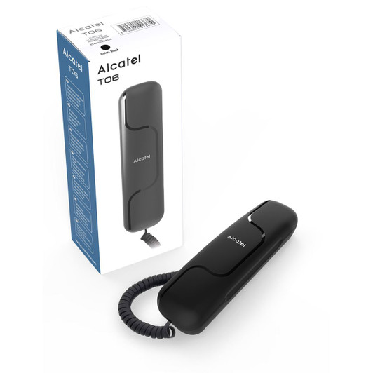 Alcatel Ultra Compact Corded Trimline Phone - Black