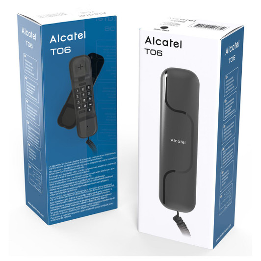 Alcatel Ultra Compact Corded Trimline Phone - Black