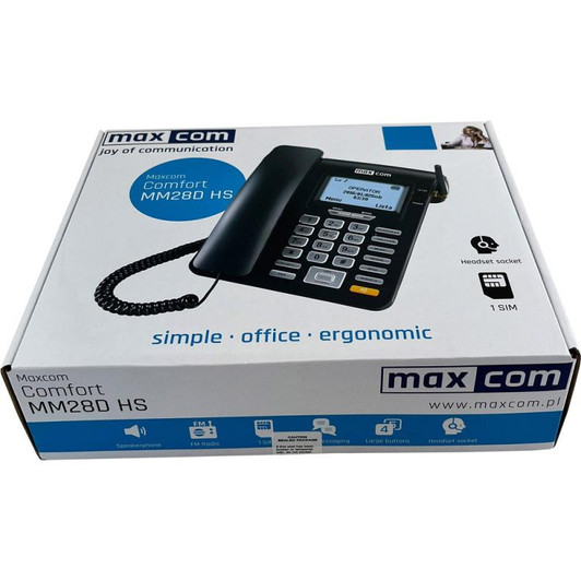 Maxcom Comfort SIM Desk Phone with Large Buttons & Display