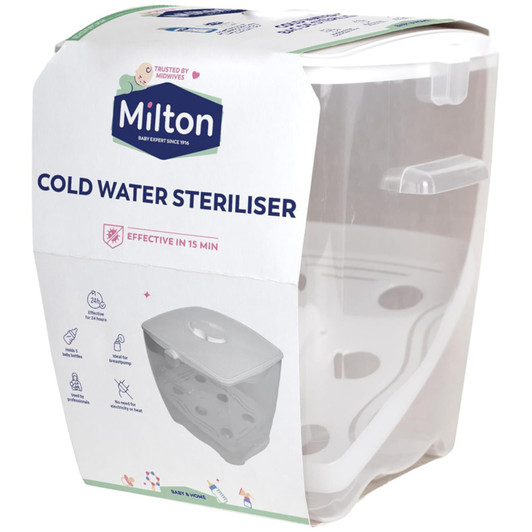 Milton Baby Utensils Cold Water Steriliser/ Solo Travel Steriliser/ 28 Tablets [Milton Solo+Cold Steriliser+28 Tablets]