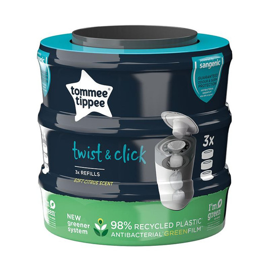 Tommee Tippee Sangenic Twist and Click Cassettes 3Pk