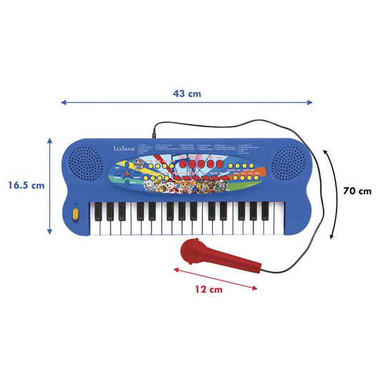 Paw Patrol Electronic Keyboard with Mic and Line-In Cable (32 keys)