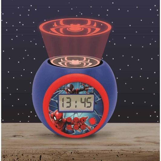 Spider-Man Childrens Projector Clock with Timer