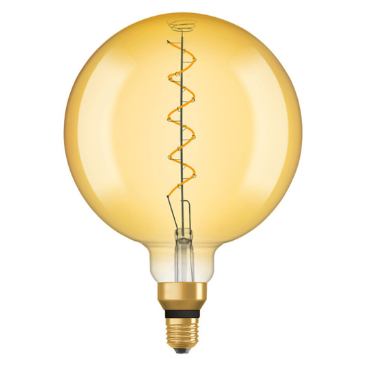 Osram 1906 LED 4.5 W E27 Vintage Spiral Filament Gold Glass Large Globe ES Bulb