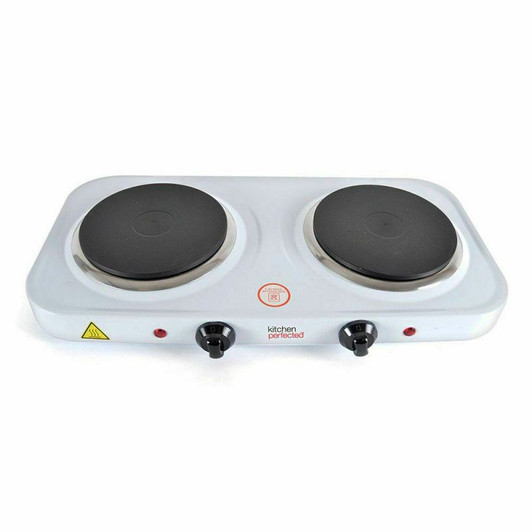 Lloytron E4202WH KitchenPerfected 2000w Double Hotplate