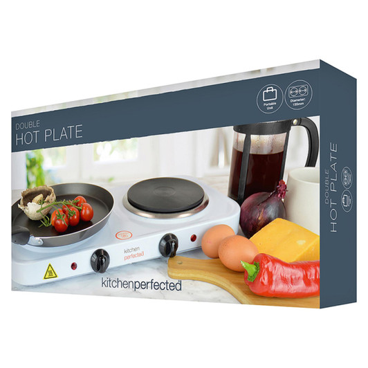 Lloytron E4202WH KitchenPerfected 2000w Double Hotplate