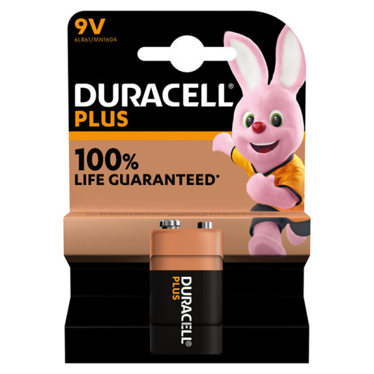 Duracell MN1604PLUS-B1 Duracell Plus Alkaline Battery 9V Size