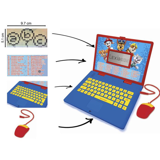 Paw Patrol Bilingual Educational Laptop with 124 Activites