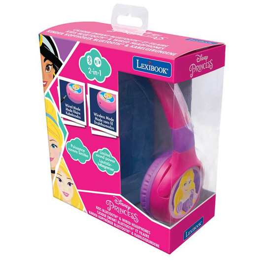 Disney Princess Bluetooth & Wired Foldable Headphones