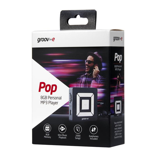 Groov-e GVPS8BK 8GB Portable MP3 Player - Black