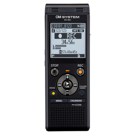 Olympus WS883 Digital Voice Recorder 8GB with Built-in USB plus Micro SD Slot