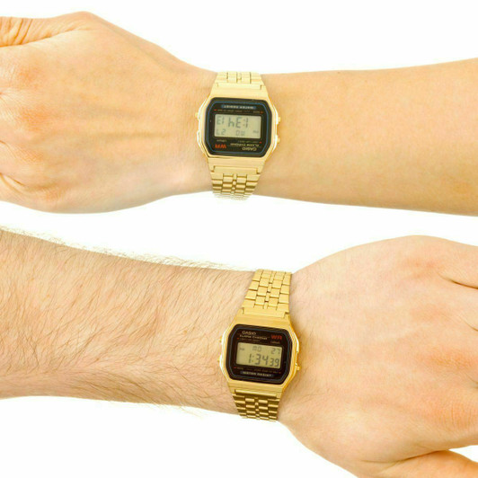 Casio Retro LCD Watch - Gold Tone