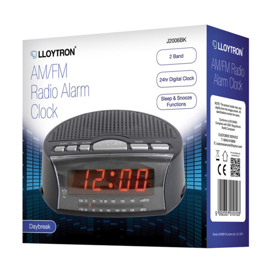 Lloytron J2006BK Daybreak Alarm Clock Radio