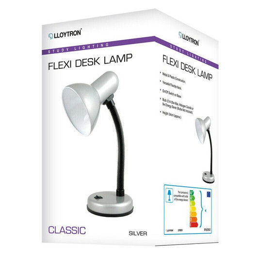 Lloytron L958SV Desk Lamp - Silver