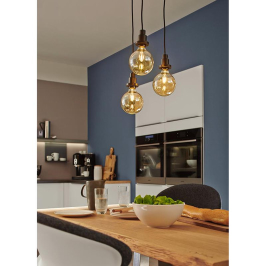 1906 LED 7W Vintage Filament Gold Glass Globe Dimmable ES Bulb