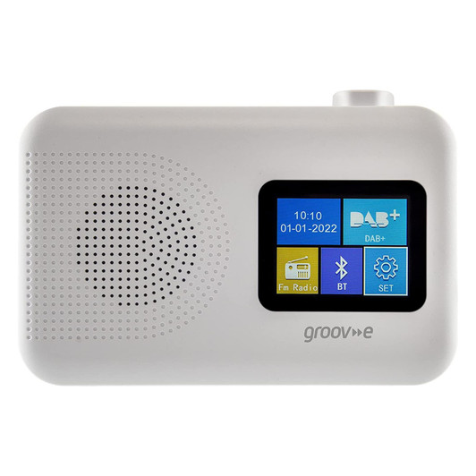 Berlin Portable Colour Screen DAB/FM Radio with Bluetooth - White