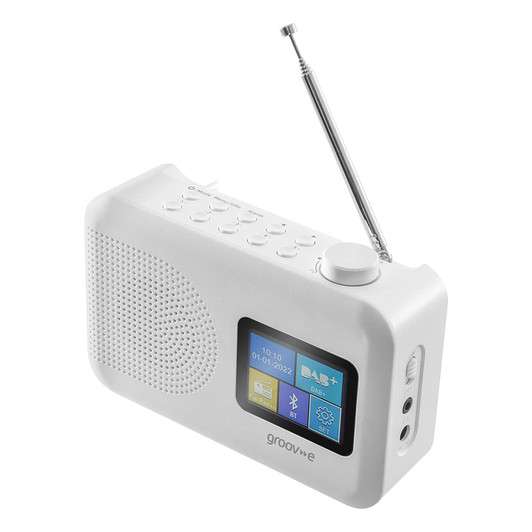 Berlin Portable Colour Screen DAB/FM Radio with Bluetooth - White