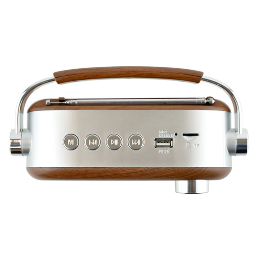 Lloytron N6403WD Vintage Rechargeable Bluetooth AM/FM Radio - Wood Effect
