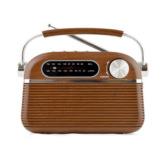 Lloytron N6403WD Vintage Rechargeable Bluetooth AM/FM Radio - Wood Effect