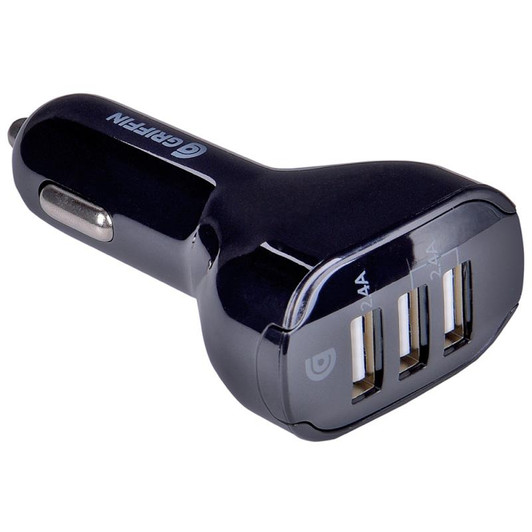 Griffin GP-008-BLK 3-Port USB Car Charger 4.8A - Black